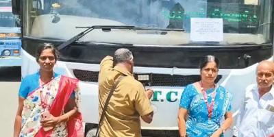 சென்னை - பயணிகளை இறக்கிவிட்டு அரசு பஸ் ஜப்தி