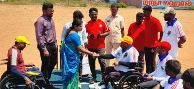 தூத்துக்குடி- தென் மண்டல வீல் சேர் கிரிக்கெட் போட்டி துவக்கி வைப்பு