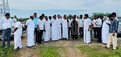 முதல்அமைச்சர் புதுக்கோட்டை வருகையை ஒட்டி இரு அமைச்சர்கள் ஆய்வு