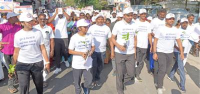 தூத்துக்குடி - 100% வாக்குப்பதிவை வலியுறுத்தி விழிப்புணர்வு நடைபயணம்